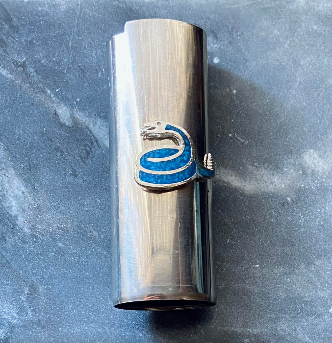Vintage lighter cover – Serpentinepdx
