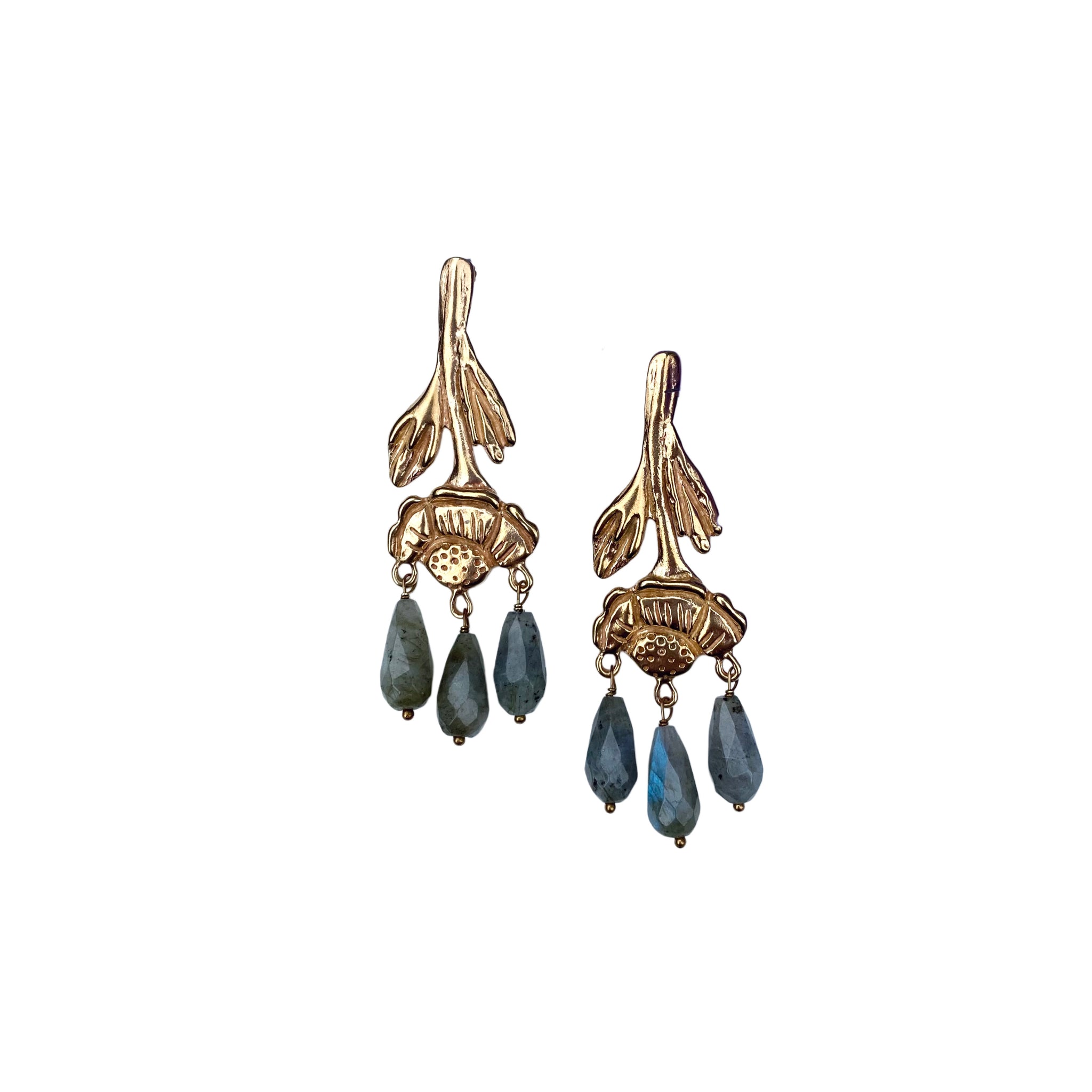 Serpentine Cast In Bloom Earrings