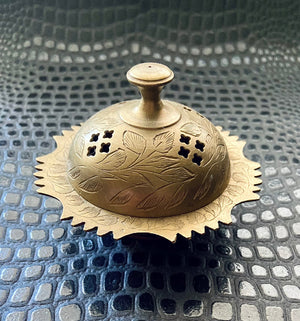 vintage brass cone incense burner