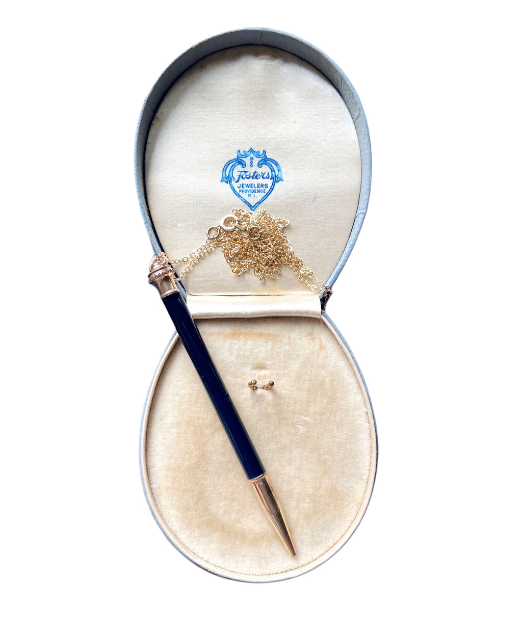 Antique gold filled navy pencil necklace