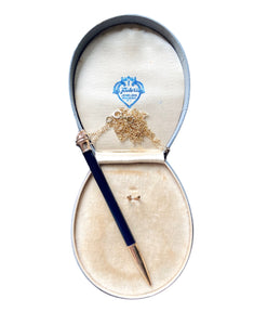 Antique gold filled navy pencil necklace