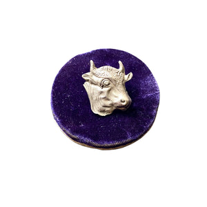 Vintage pewter taurus pin