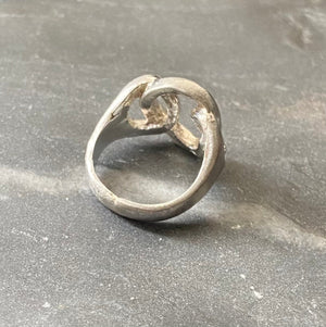 vintage sterling silver chain link ring