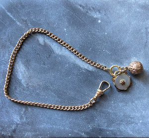 antique victorian slide chain tassel bracelet