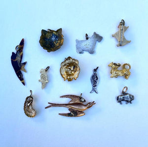 vintage animal charms