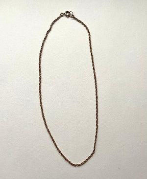 antiuqe gold filled chain necklace