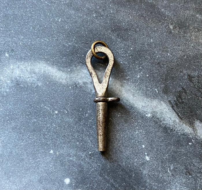 antique victorian key charm