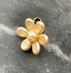 vintage art deco pearly flower charm