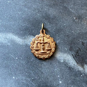 vintage libra charm