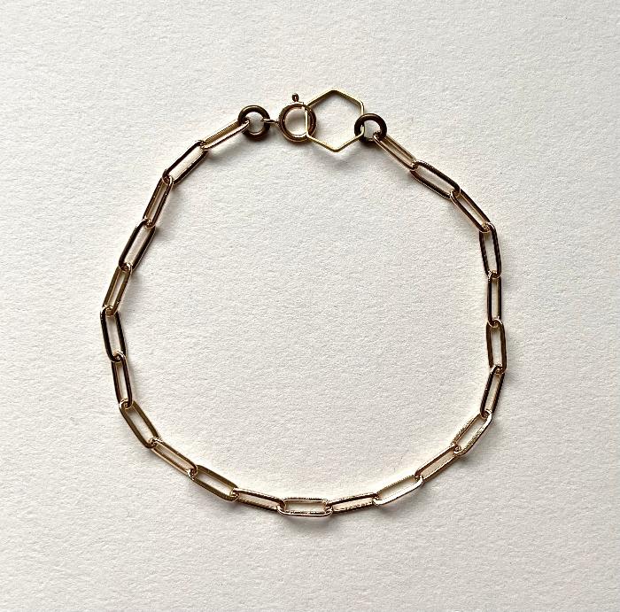 gold filled chain bracelet