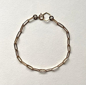 gold filled chain bracelet