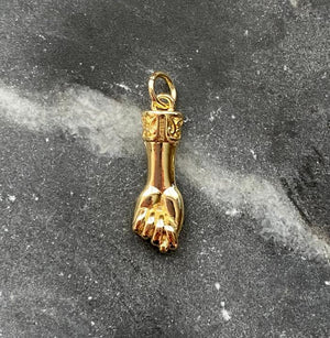 gold filled mano figa hand charm