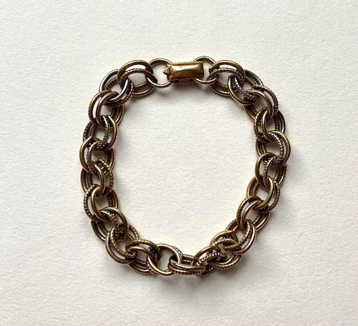 vintage gold plated chain bracelet