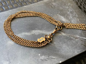antique victorian slide chain bracelet