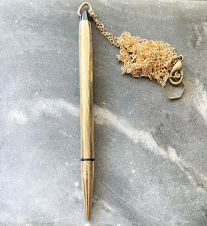 vintage rolled gold plated cross mechanical pencil necklace