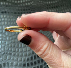 Vintage Mid Century Gold Vermeil Black Onyx Diamond Chip Ring