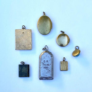 vintage locket charms