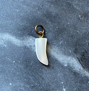 vintage mother of pearl claw charm