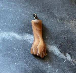 vintage stone mano figa hand charm