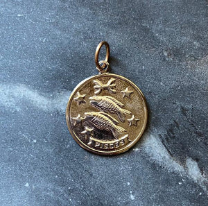 vintage pisces charm