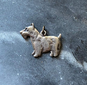 vintage silver scotty dog charm