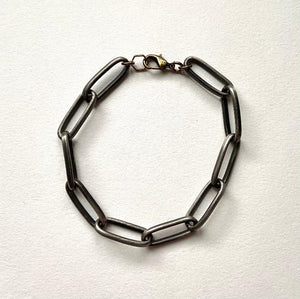 vintage silver toned chain bracelet