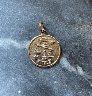 vintage libra charm