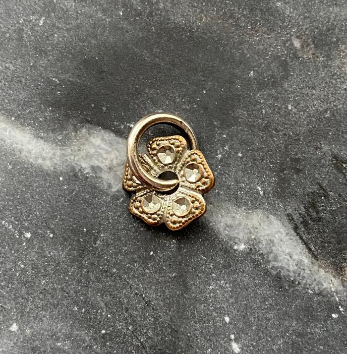 small antique flower charm