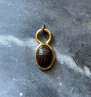 carnelian  scarab charm