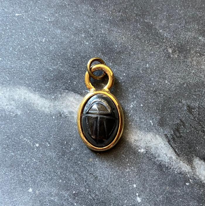 hematite scarab charm