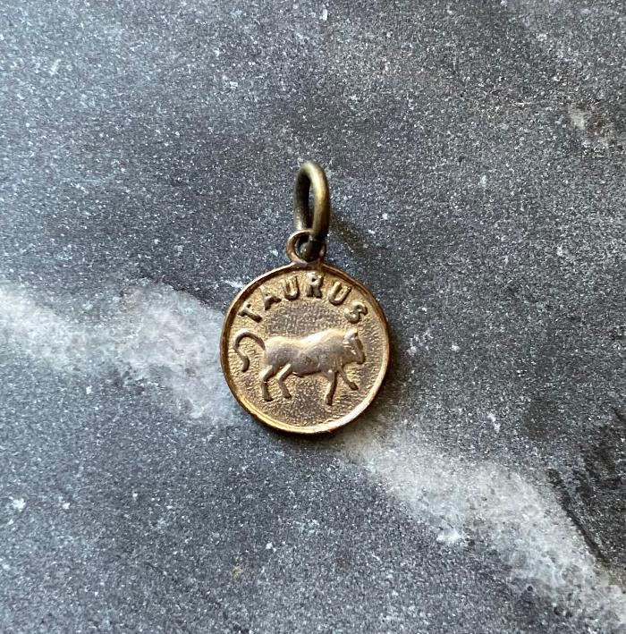 vintage taurus charm