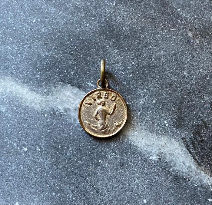 vintage virgo charm