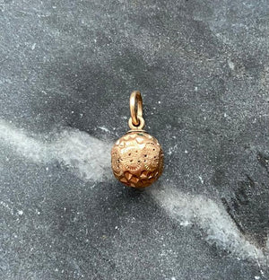 antique victorian gold filled ball charm