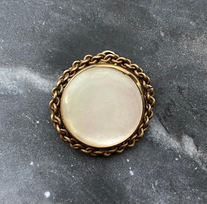 antique victorian mother of pearl charm