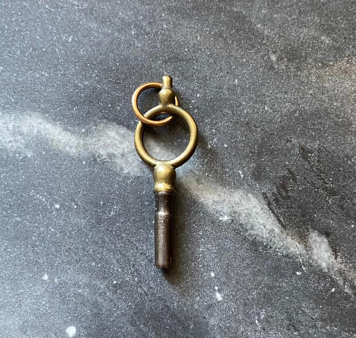 antique victorian key charm