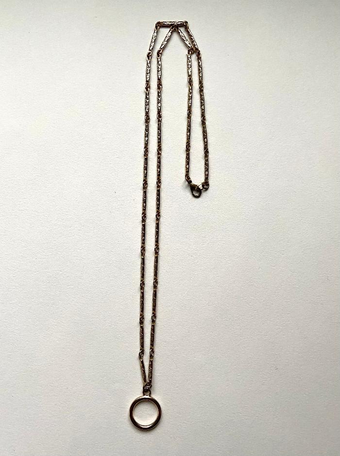 vintage chain charm holder necklace