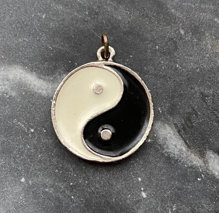 vintage yin yang charm