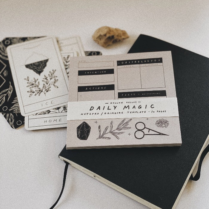 Witchy daily ritual magic notepad by The Hollow Valley