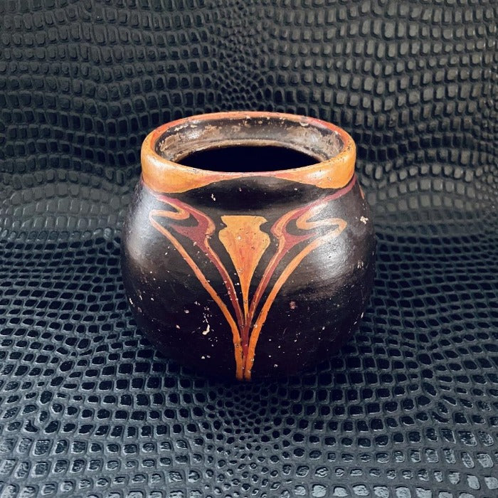 Antique Sunset Art Nouveau Pot