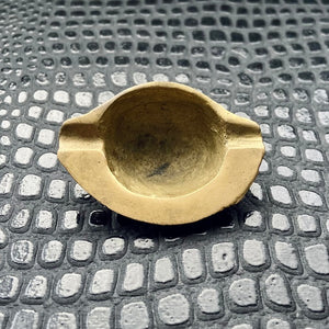 vintage brass shell ashtray