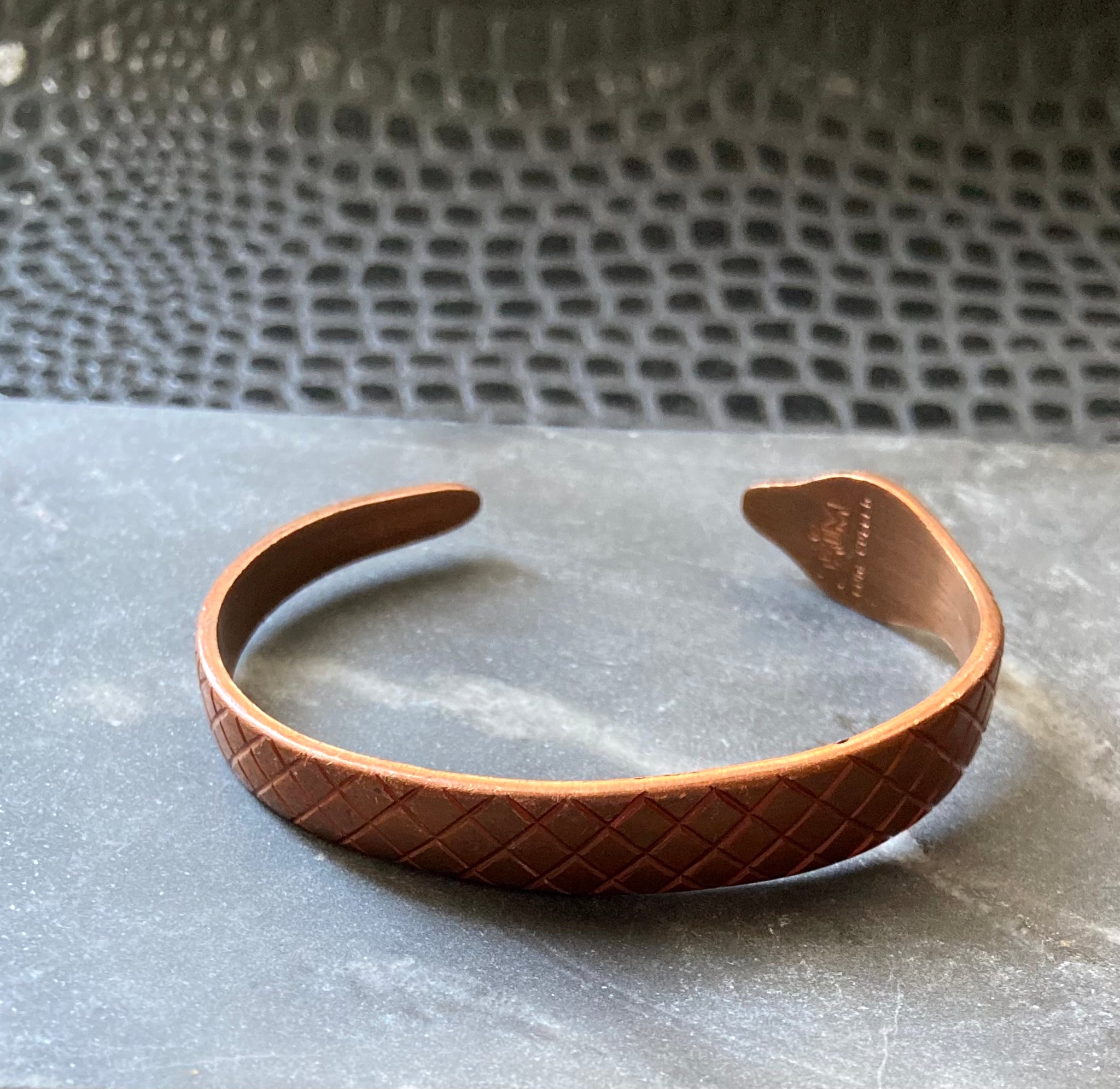 vintage copper snake cuff bracelet