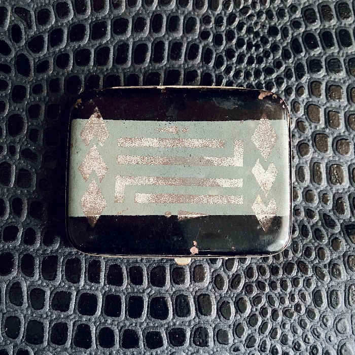 Antique art deco metal cigarette case