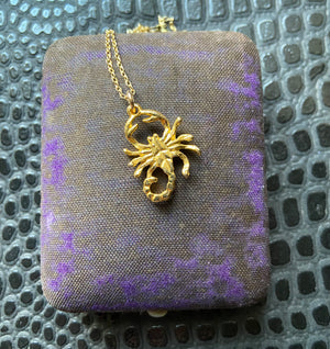 scorpion charm necklace zodiac jewelry