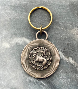 vintage zodiac keychain