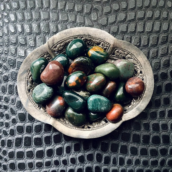 small tumbled bloodstone crystal