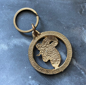 vintage aries keychain astrology zodiac signs