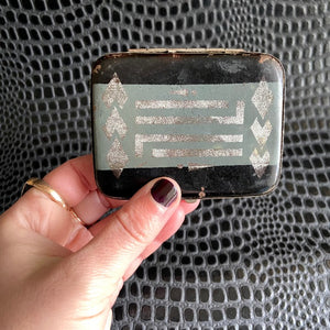 Antique art deco metal cigarette case