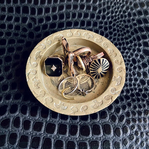vintage brass gemini zodiac sign dish