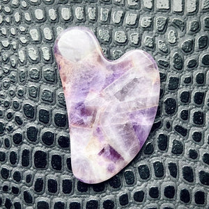 amethyst crystal gua sha facial tool