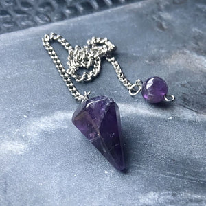 amethyst crystal pendulum